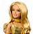 Boneca Barbie Fashionistas 222 Loira Macacão Dourado - Imagem 2