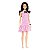 Boneca Barbie Fashionistas 224 Vestido Xadrez Rosa - Imagem 1