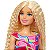 Boneca Barbie Fashionistas 223 Loira Vestido Colorido - Imagem 2