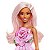Boneca Barbie Fashionistas 238 Cabelo Rosa Vestido sem Alças - Imagem 2