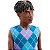 Boneco Barbie Ken Fashionistas 253 Tranças Bermuda Lilás - Imagem 2