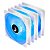 Kit Cooler Fan Rise Mode 3x120mm RGB 12V Controladora Branco - RM-CF-02-RGB - Imagem 5