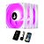 Kit Cooler Fan Rise Mode 3x120mm RGB 12V Controladora Branco - RM-CF-02-RGB - Imagem 1