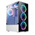 Gabinete Gamer Rise Mode Glass 06x 6 Fans S/Fonte MidTower ARGB ATX Vidro Temperado Branco - RM-CA-06XW-ARGB - Imagem 1