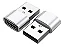 Adaptador MD9 OTG USB-A Macho X USB-C Femea - Cinza - Imagem 3