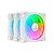 Kit 3 Fans Rise Mode Aura Frost Pro ARGB Com Controladora 120mm Branco - RM-CF-02-ARGB - Imagem 3