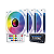 Kit 3 Fan Cooler Hayom RGB 120mm C/ Controladora Branco – FC1309 - Imagem 1
