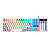 Teclado Gamer Rise Mode G1 Semi-Mecânico Rainbow USB Branco E Cinza - RM-TG-01-WG - Imagem 1