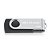 Pen Drive 8GB Multilaser Twist USB 2.0 Leitura 10MB/s Gravação 3MB/s Preto e Prata - PD587 - Imagem 2