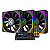 Kit 3 Cooler Fan Fortrek Frosty ARGB C/Controladora 120mm Preto - Imagem 1