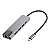 Hub USB-C MD9 5 Portas RJ45 100MBPS 1 HDMI 1 Lan 2 USB 3.0 1 USB-C Fêmea - 9621 - Imagem 1