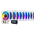 Kit 9 Fan Hayom RGB 120mm C/ Controladora Branco – FC1309 - Imagem 1