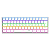 Teclado Mecânico T-Dagger Arena Rainbow Branco 60% Switch Marrom USB-C - T-TGK321W-BR - Imagem 1
