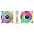 Kit 4 Fans Gamdias Aeolus 120mm Com Controladora Branco - AEOLUS M2-1204R WH - Imagem 2