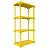 Estante 4 Prateleiras Plástica Poly Grifit Multi-Uso Amarela 127x70x35 - Imagem 1