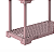 Estante 4 Prateleiras Plástica Poly Grifit Multi-Uso Rosa 127x70x35 - Imagem 5