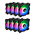 Kit 8 Fans Rise Mode X ARGB 120mm S/Controladora Preto - RM-XLD-ARGB - Imagem 1