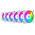 Kit 6 Cooler Fan Snaker Shadow ARGB 120mm Silencioso Branco - Imagem 1