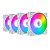 Kit 4 Cooler Fan Snaker Shadow ARGB 120mm Silencioso Branco - Imagem 1