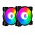 Kit 2 Cooler Fan Snaker Shadow ARGB 120mm Silencioso Preto - Imagem 1