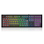 Teclado Membrana Redragon Crux Rainbow Sem Fio Full Size Preto e Cinza - K518R-WL-GB - Imagem 1