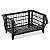 Kit 5 Cestos Expositor Empilhável Médio Preto 29x41x58 - Imagem 2