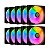 Kit 10 Fans TGT Striker Rainbow 120mm - TGT-STK10-BLRBW - Imagem 1