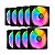 Kit 9 Fans TGT Striker Rainbow 120mm - TGT-STK9-BLRBW - Imagem 1