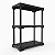 Estante 3 Prateleiras Plástica Poly Grifit Multi-Uso Preto 87x70x35 - Imagem 1