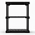 Estante 3 Prateleiras Plástica Poly Grifit Multi-Uso Preto 87x70x35 - Imagem 2