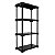 Estante 4 Prateleiras Plástica Poly Grifit Multi-Uso Preta 127x70x35 - Imagem 1