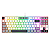 Teclado Mecânico Gamer Redragon Kumara RGB Switch Marrom TKL USB Branco Preto e Cinza - K552WGL-RGB - Imagem 1