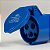 Acoplador Tomada Industrial 2P+T 16A Rohdina 6h Azul - Imagem 3