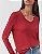 Blusa Tricot Básico Decote V - Imagem 3