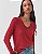 Blusa Tricot Básico Decote V - Imagem 1