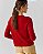 Cardigan Tricot Trançado Vermelho - Imagem 5