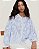 Blusa Fio Tinto Jacquard Azul - Imagem 4