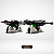 Setup 158mm - Eixos Preto / Base Prata 45°/35° - Kit 11 - Imagem 1