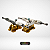 Setup 171mm - Eixos Prata e Bases 45°/30° Ouro Fiquei Rico - Kit 20 - Imagem 1