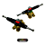 Setup 158mm - Eixos Preto / Base Ouro Fiquei Rico 45°/35° - Kit 10 - Imagem 2