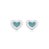 Brinco de coração na prata - Imagem 1