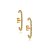 Brinco ear hook dourado - Imagem 1