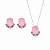 Conjunto de pedra fusion light pink na prata - Imagem 1