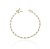 Pulseira riviera oval dourada - Imagem 1
