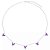 Choker Borboleta Pink Com Roxo na prata - Imagem 1