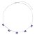 Choker Oval Lavanda na prata - Imagem 1