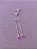 Brinco Pendant Lavanda com Pink na prata - Imagem 3