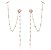 Brinco ear chain gotas - Imagem 1