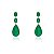 Brinco gotas esmeralda - Imagem 1