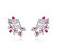 Brinco baguetado retangular pink - Imagem 1